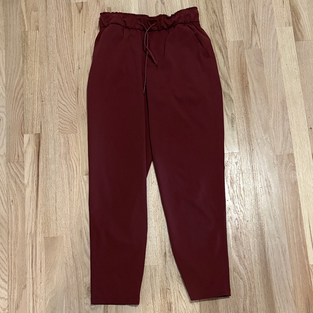Lululemon Burgundy Jogger Pants